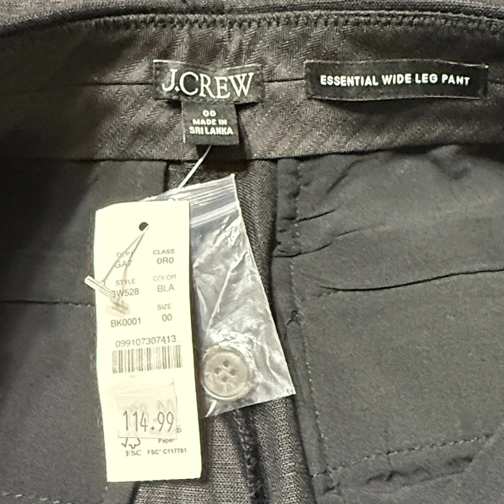 J. Crew Black  Wide-Leg Pants - Picture 2 of 4